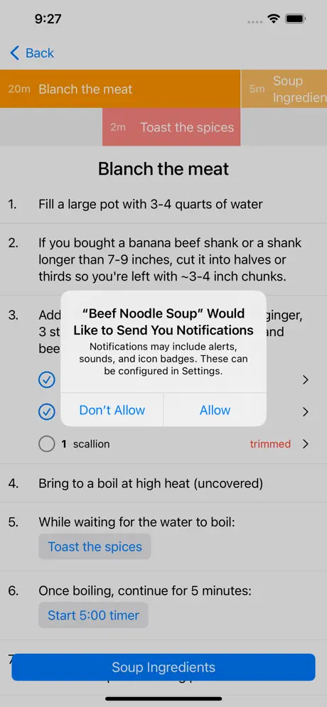 Notification Options